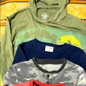 Boys long sleeve shirts. Size Med & Lg. EUC.